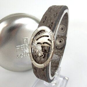 Authentic FENDI Celeria bracelet leather [Used]